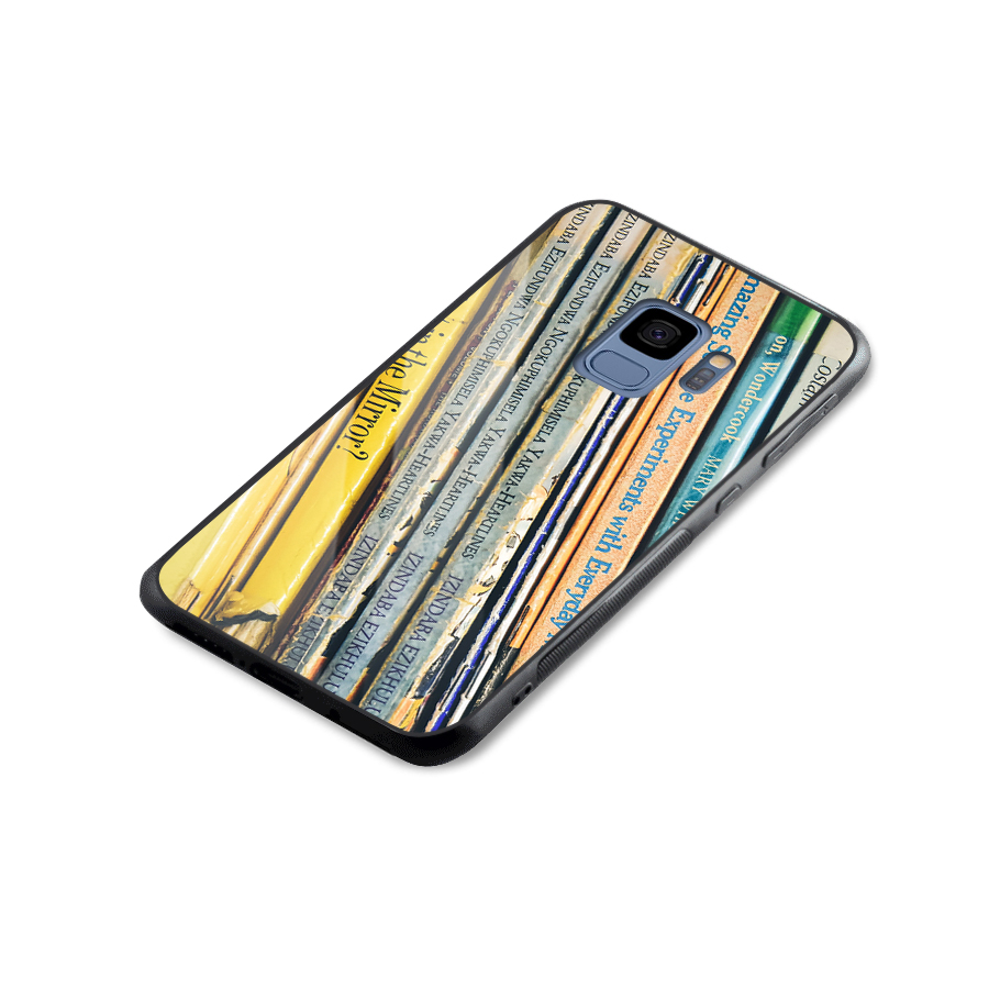 In Love with Books Glass Back Case for Galaxy S9