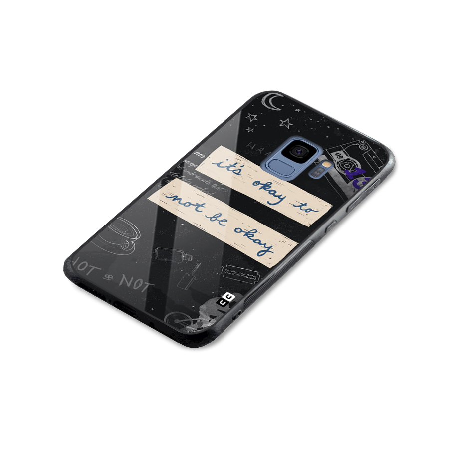 Its Okay Glass Back Case for Galaxy S9
