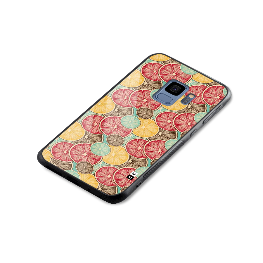 Juicy Pattern Glass Back Case for Galaxy S9