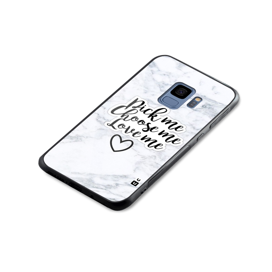 Just Me Glass Back Case for Galaxy S9