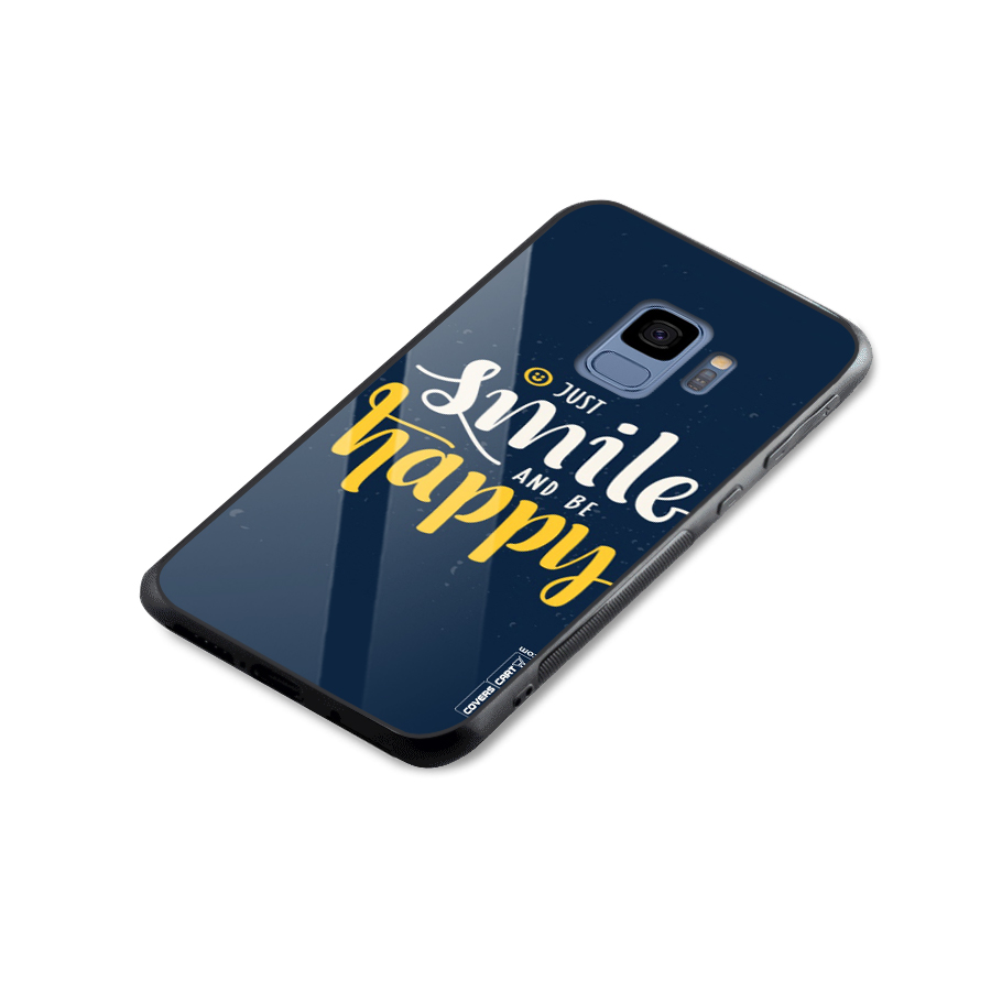 Just Smile Glass Back Case for Galaxy S9