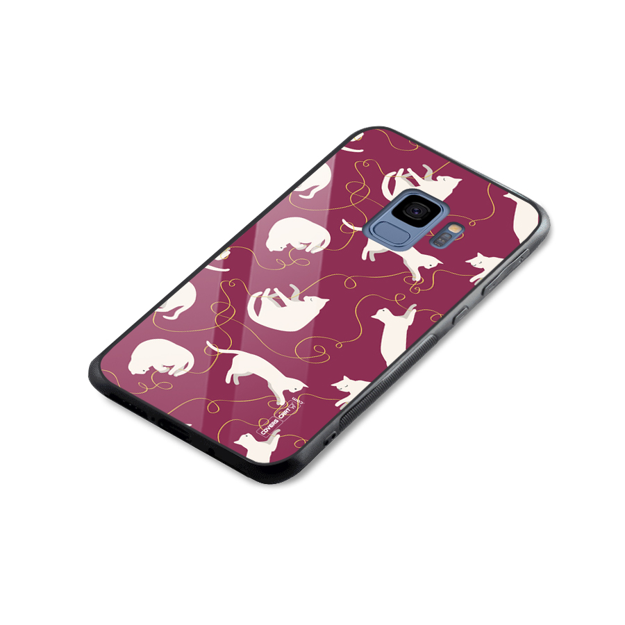 Lazy Kitty Glass Back Case for Galaxy S9