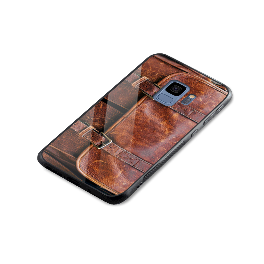 Bag Design (Printed) Glass Back Case for Galaxy S9