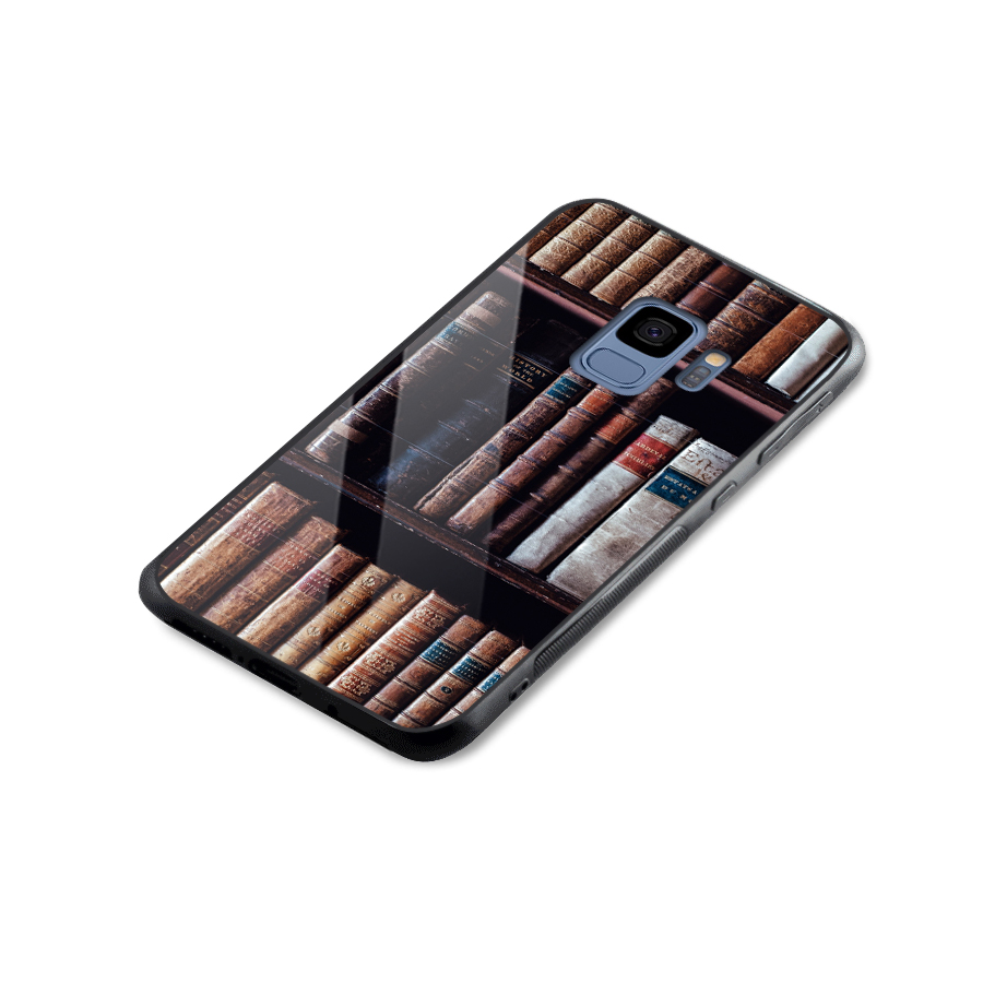 Library Love Glass Back Case for Galaxy S9