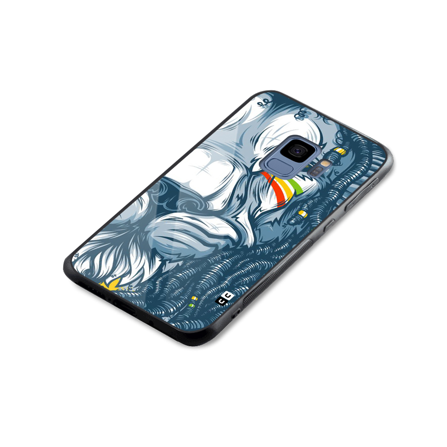 Lionic Face Glass Back Case for Galaxy S9