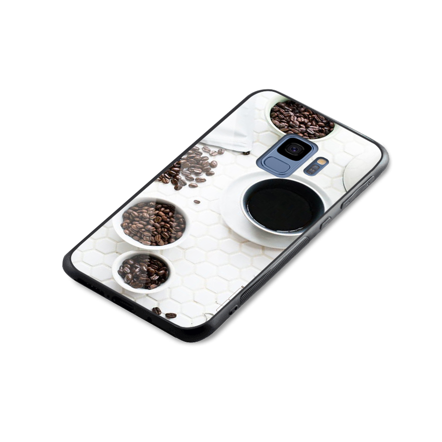 Live Coffee Glass Back Case for Galaxy S9