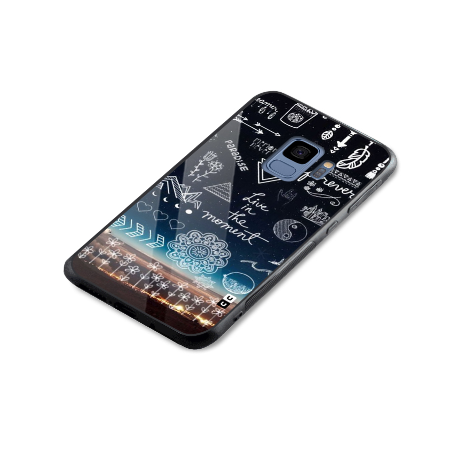 Live In The Moment Glass Back Case for Galaxy S9