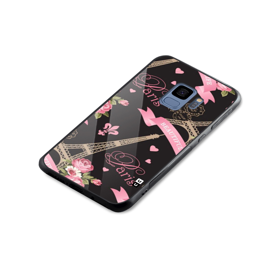 Love Tower Glass Back Case for Galaxy S9