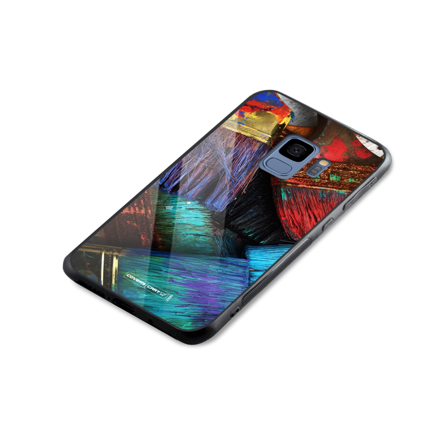 Magic Brushes Glass Back Case for Galaxy S9
