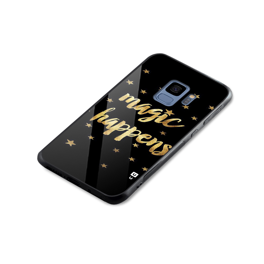 Magic Happens Glass Back Case for Galaxy S9