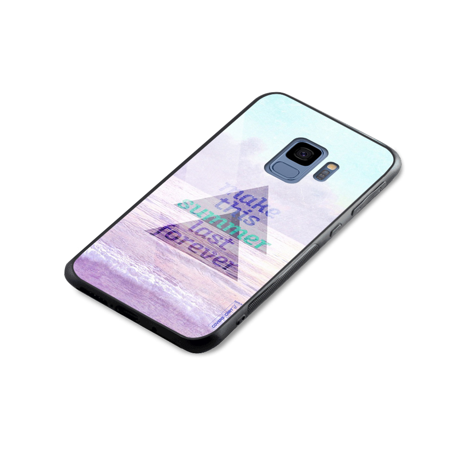 Make This Summer Last Forever Glass Back Case for Galaxy S9
