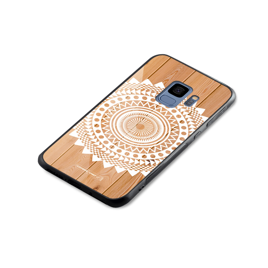 Mandala Design Glass Back Case for Galaxy S9