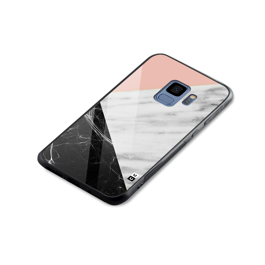 Marble Cuts Glass Back Case for Galaxy S9