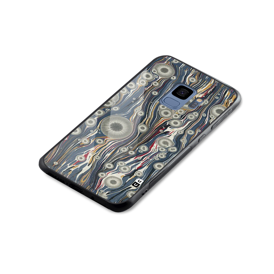Mini Circles Glass Back Case for Galaxy S9