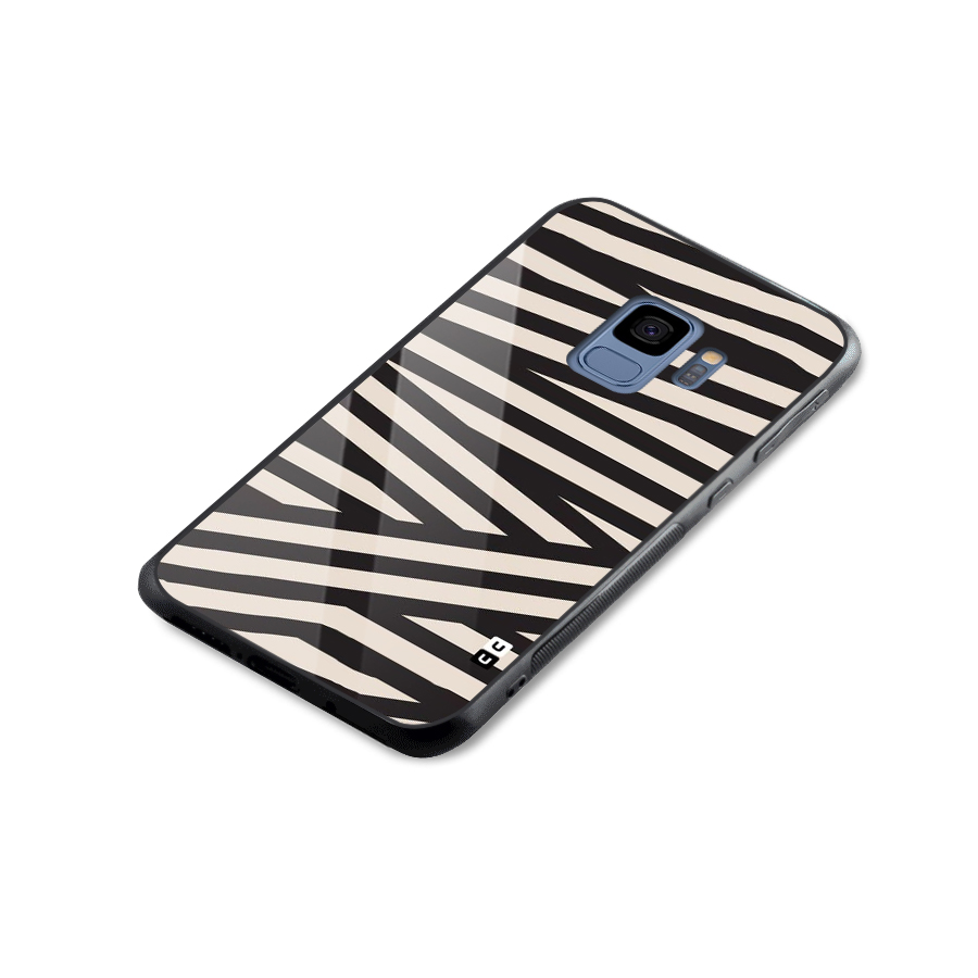 Monochrome Lines Glass Back Case for Galaxy S9