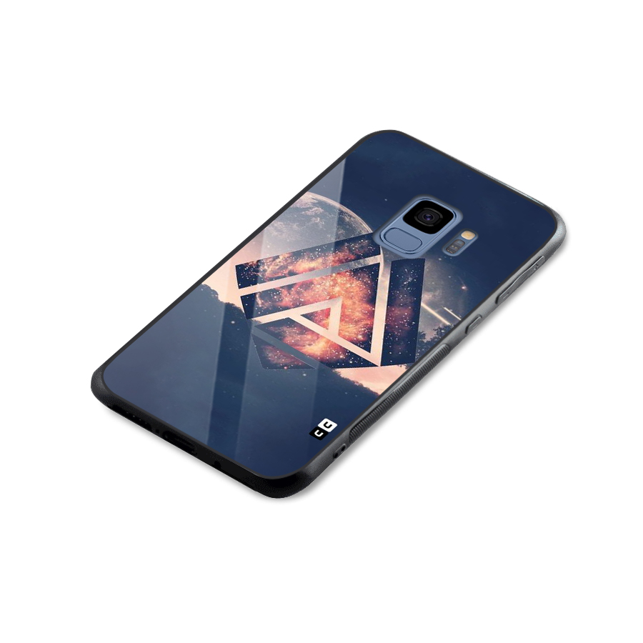 Moon Abstract Glass Back Case for Galaxy S9