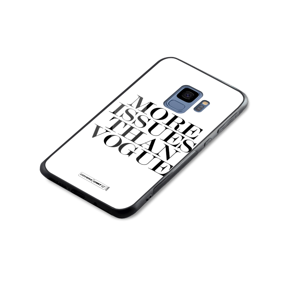 More Issues than Vogue (White) Glass Back Case for Galaxy S9
