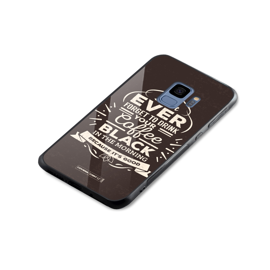 Morning Coffee Love Glass Back Case for Galaxy S9