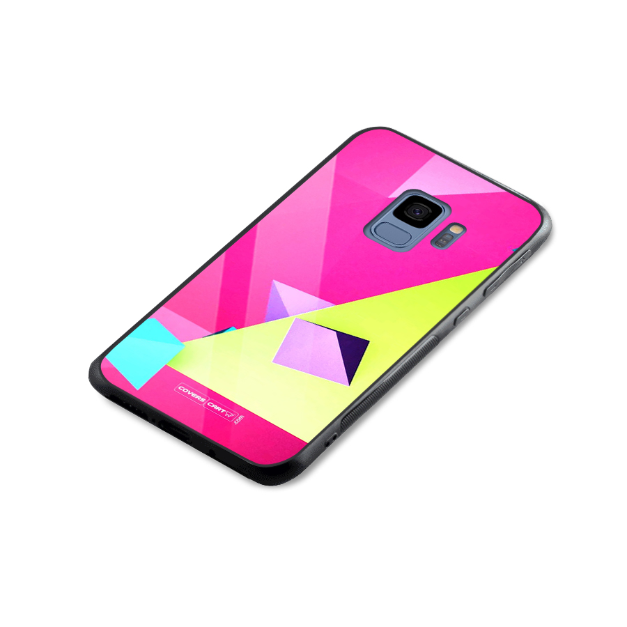 Motion Triangles Glass Back Case for Galaxy S9