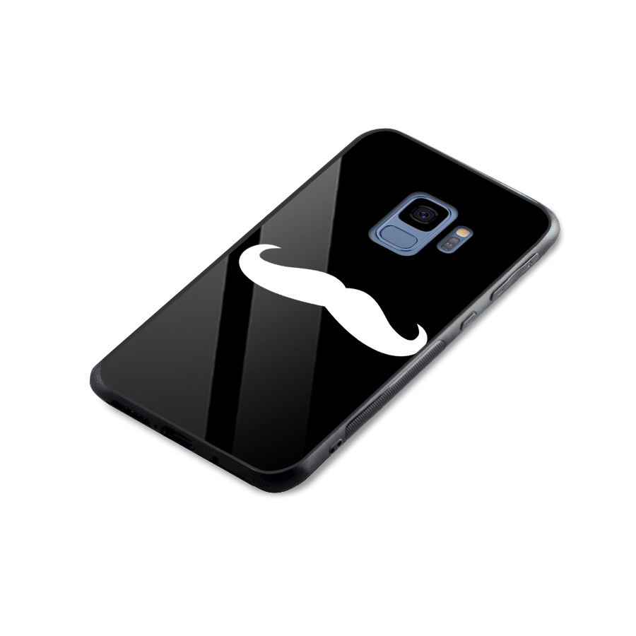 Moustache Love Glass Back Case for Galaxy S9