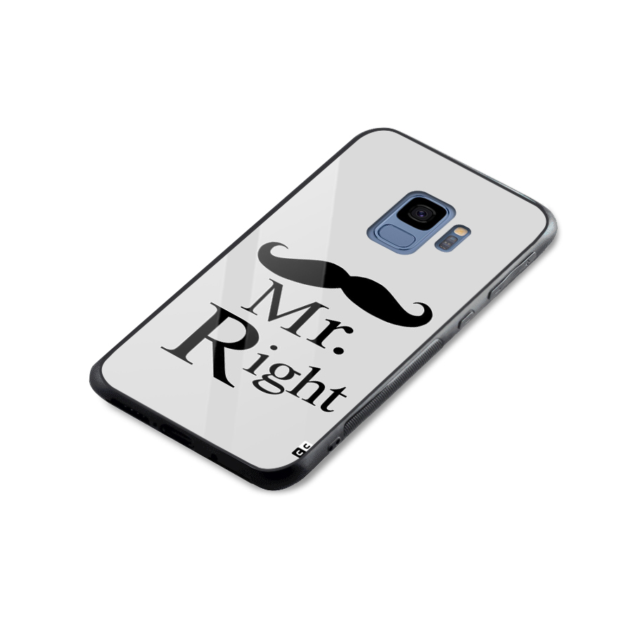 Mr. Right. Glass Back Case for Galaxy S9