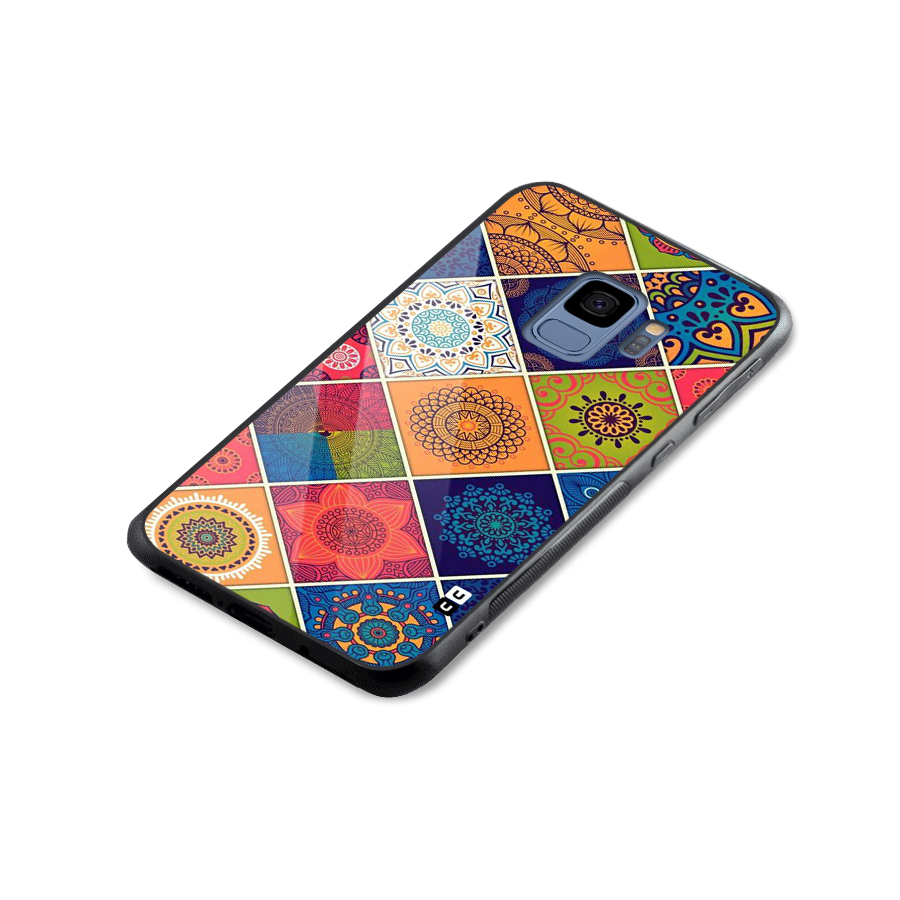 Multi Designs Glass Back Case for Galaxy S9
