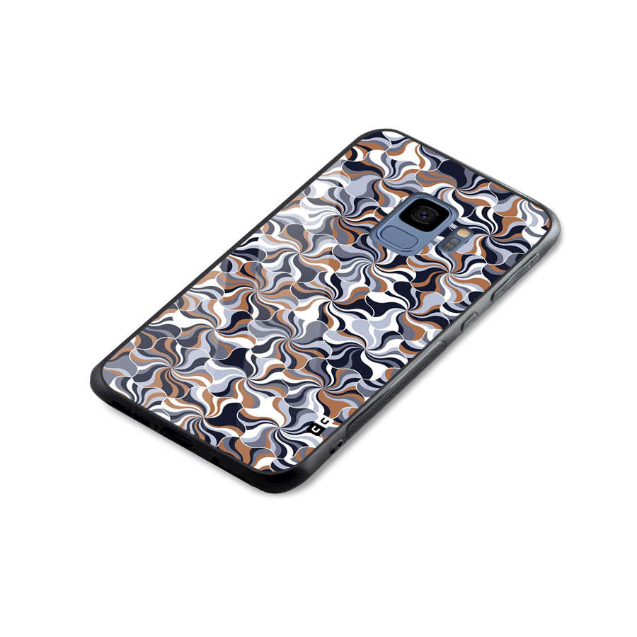 Multicolor Swirls Glass Back Case for Galaxy S9