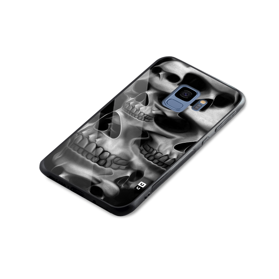 Multiple Skulls Glass Back Case for Galaxy S9
