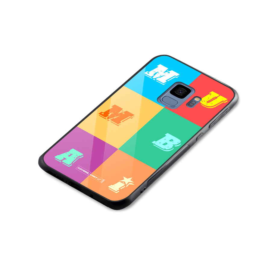 Mumbai Alphabets Glass Back Case for Galaxy S9