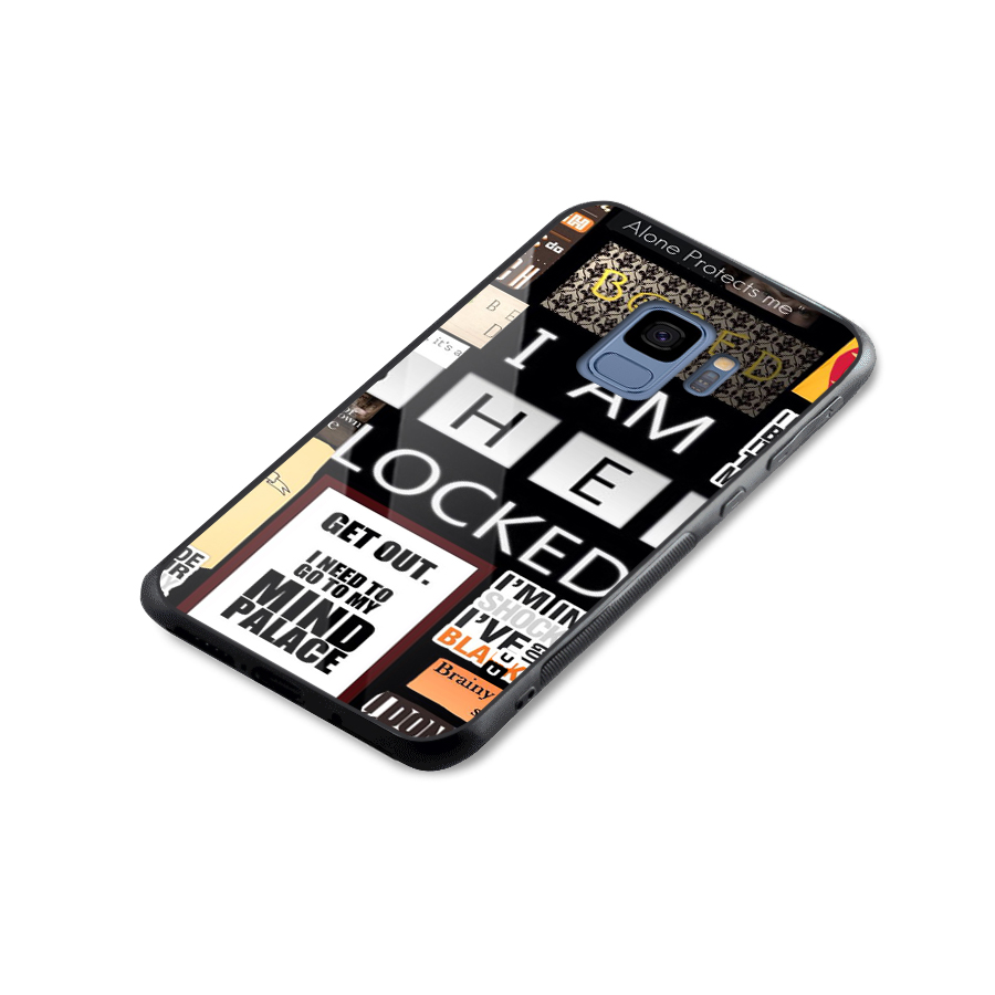 Mystery Pattern Glass Back Case for Galaxy S9
