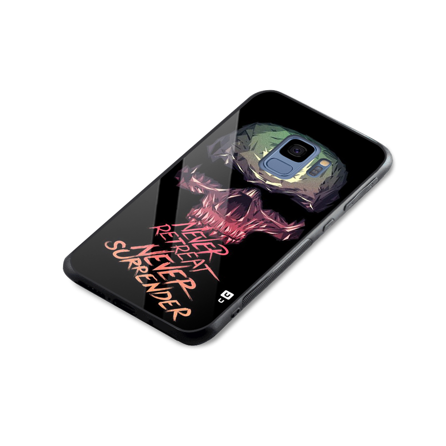 Never Retreat Glass Back Case for Galaxy S9