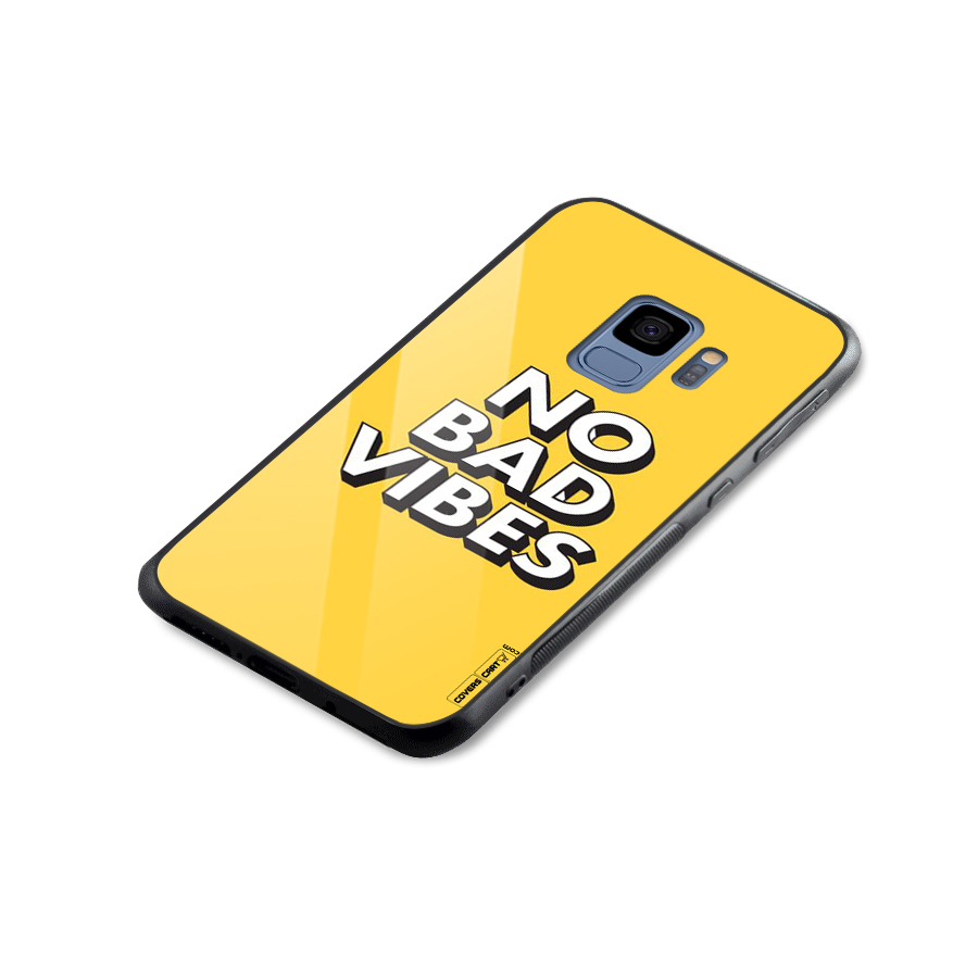 No Bad Vibes Glass Back Case for Galaxy S9