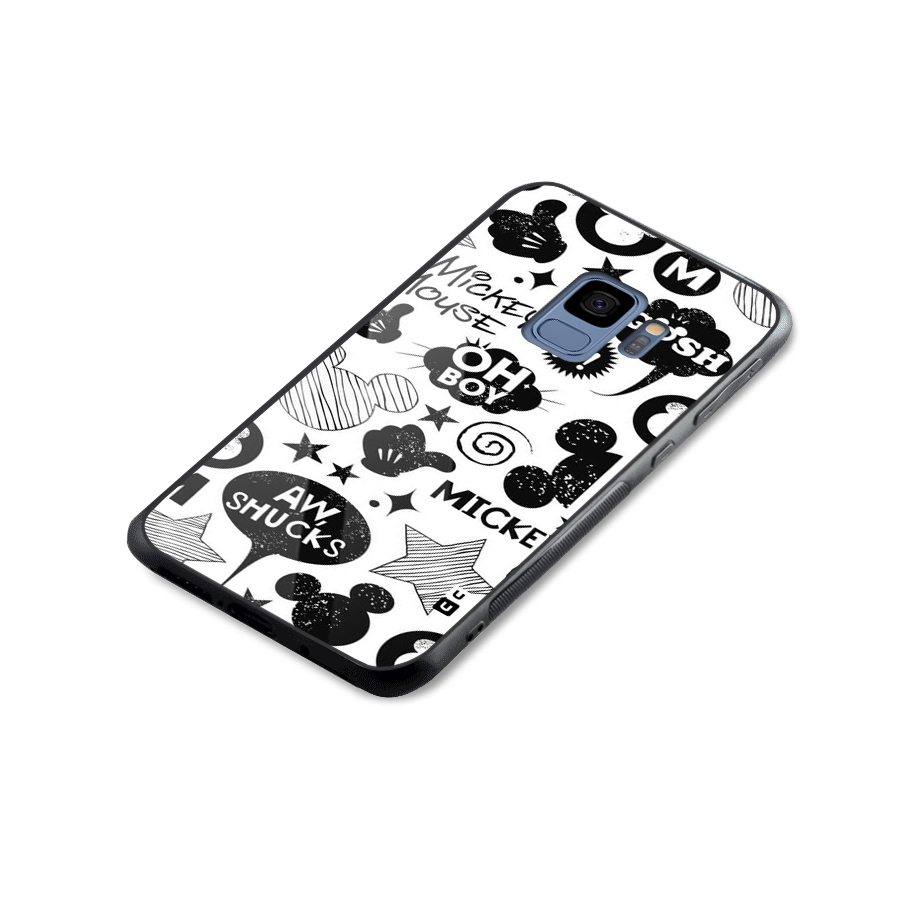 Oh Boy Design Glass Back Case for Galaxy S9