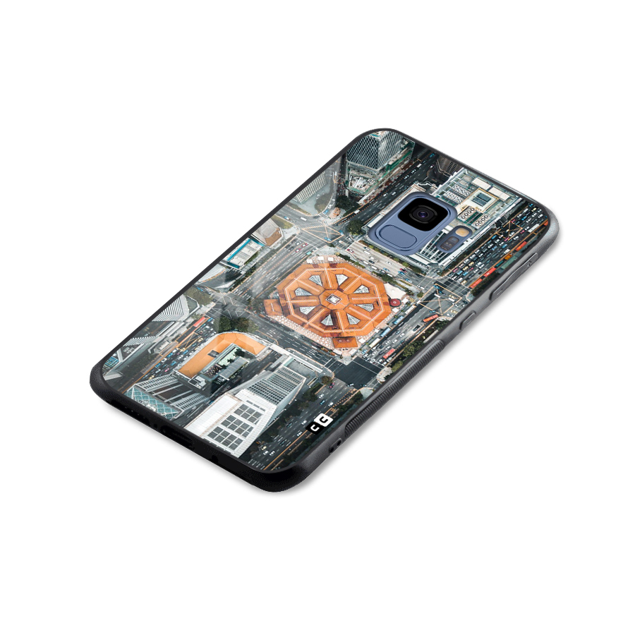 Orange Dome Glass Back Case for Galaxy S9