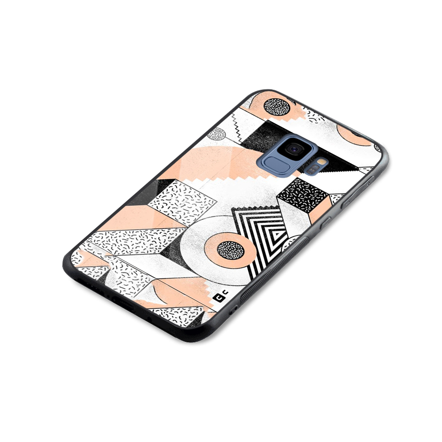 Orange Zig Zag Glass Back Case for Galaxy S9
