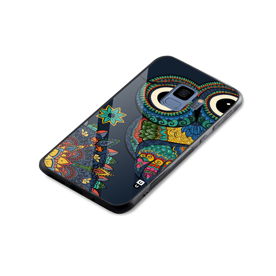 Owl Eyes Glass Back Case for Galaxy S9
