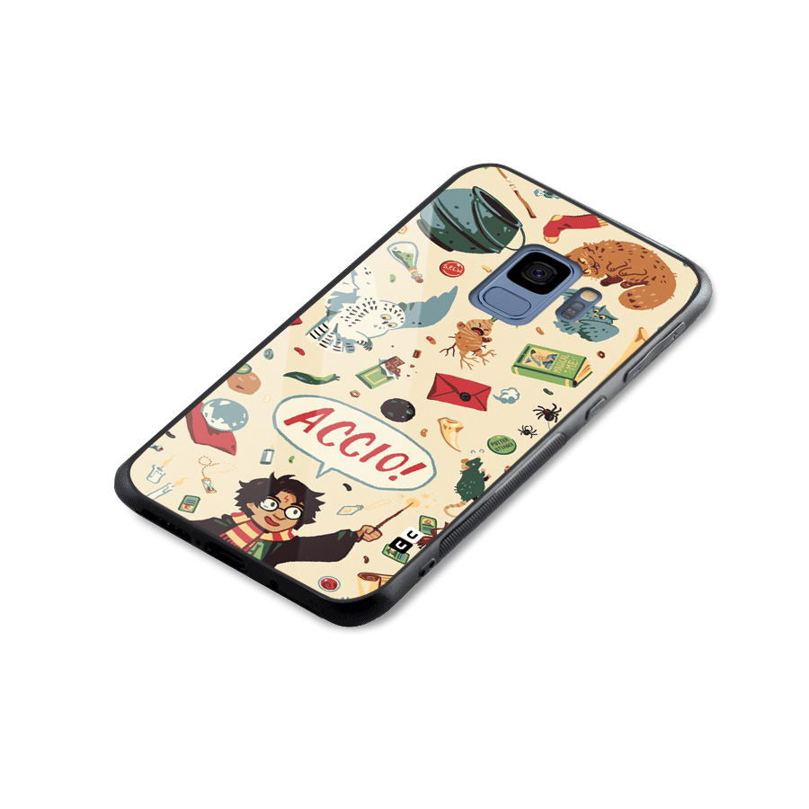 Owl Letter Glass Back Case for Galaxy S9