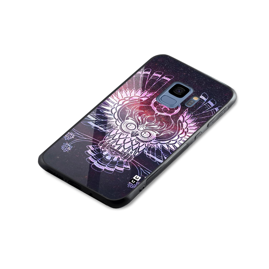 Owl Quirk Swag Glass Back Case for Galaxy S9