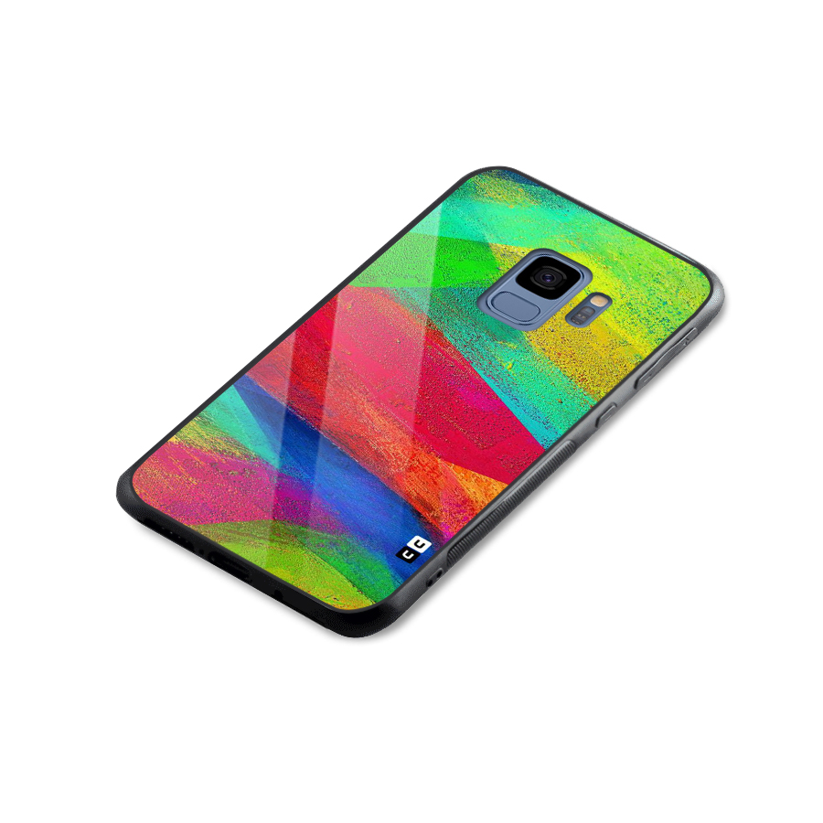 Paint Art Pattern Glass Back Case for Galaxy S9