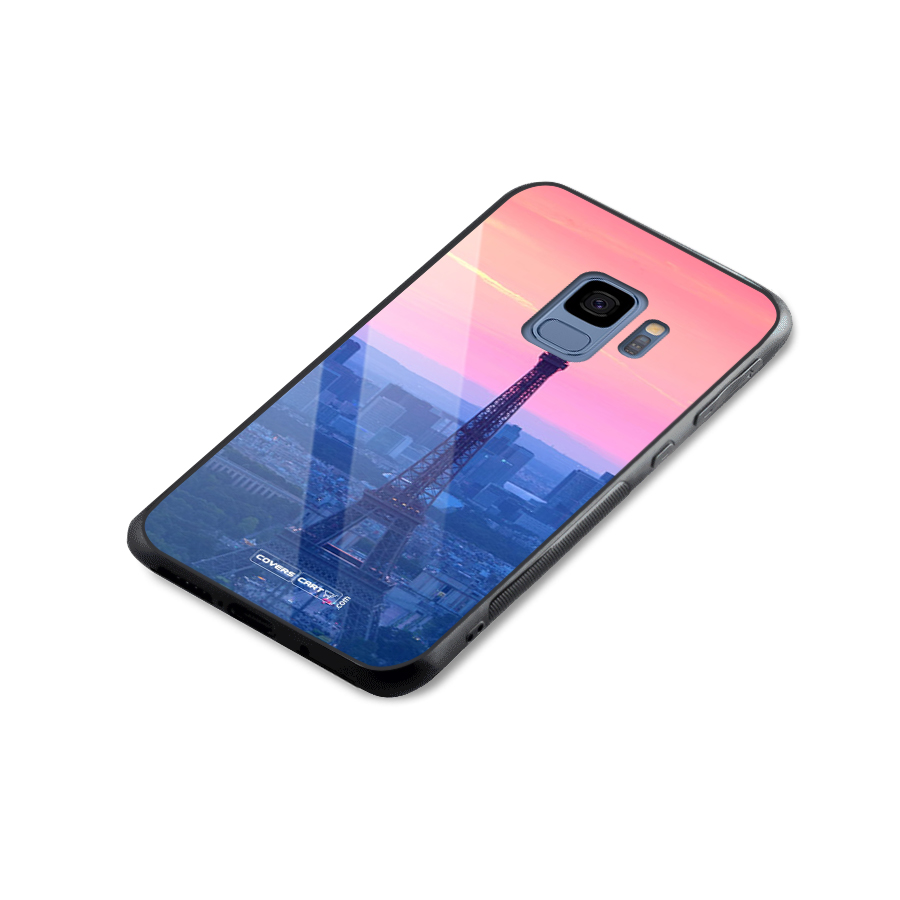 Paris Tower Glass Back Case for Galaxy S9