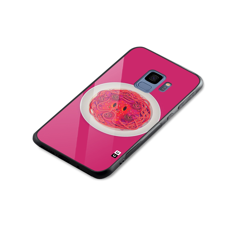 Pasta Cute Glass Back Case for Galaxy S9