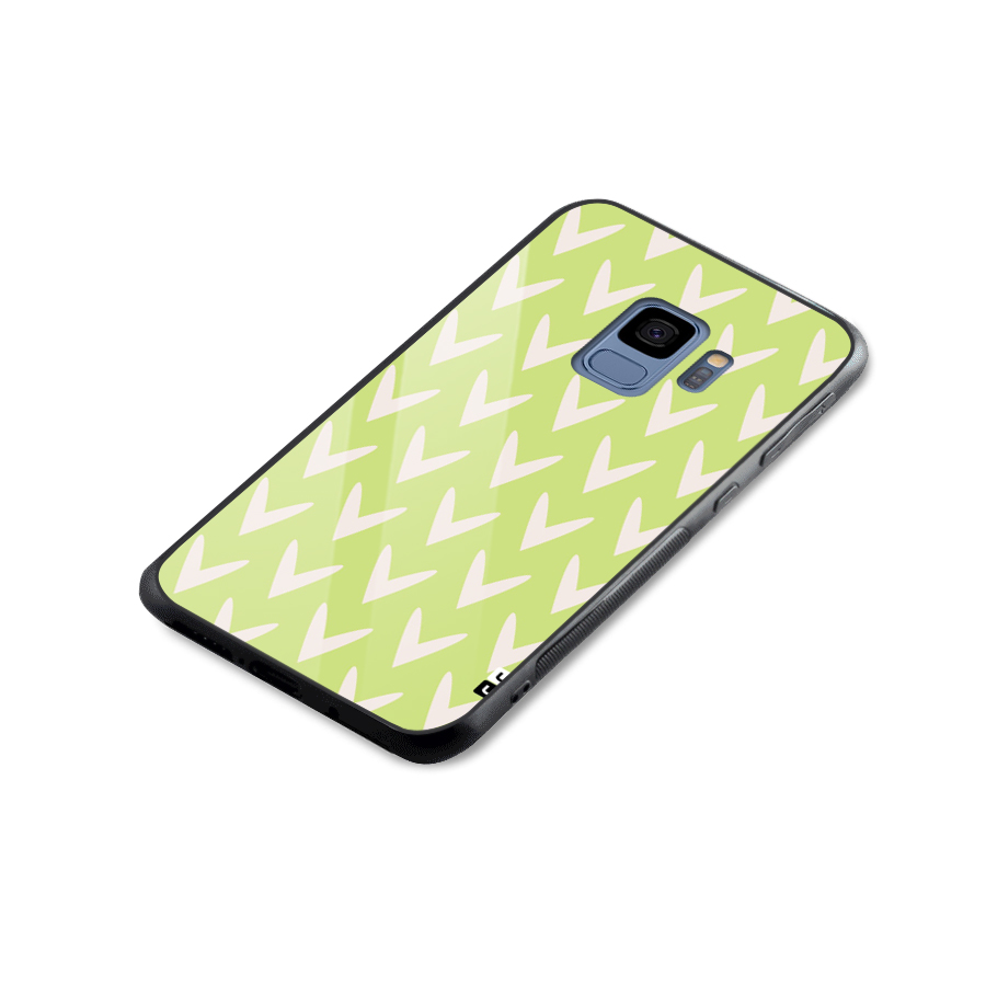 Pastel Green Grass Glass Back Case for Galaxy S9