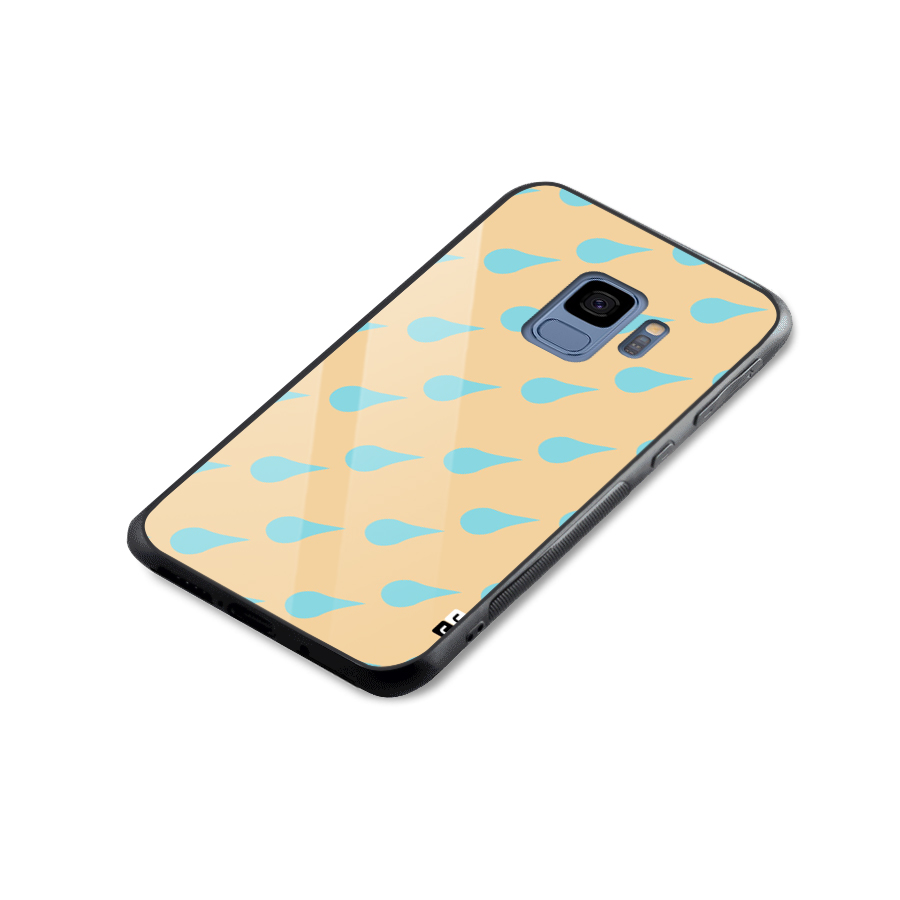 Pastel Orange Drops Glass Back Case for Galaxy S9