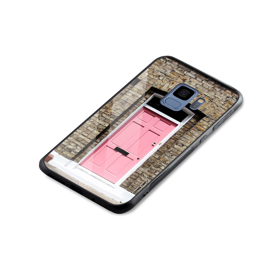 Pastel Pink Door Glass Back Case for Galaxy S9