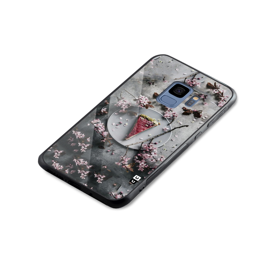 Pastry Florals Glass Back Case for Galaxy S9
