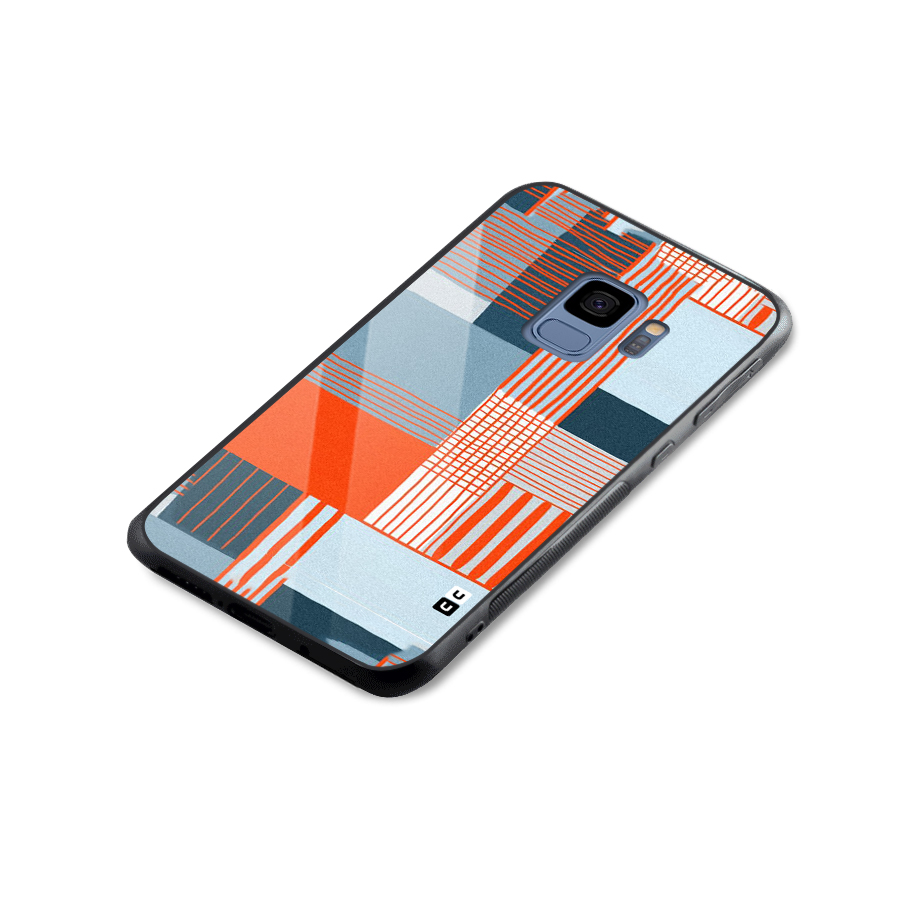 Pattern In Lines Glass Back Case for Galaxy S9