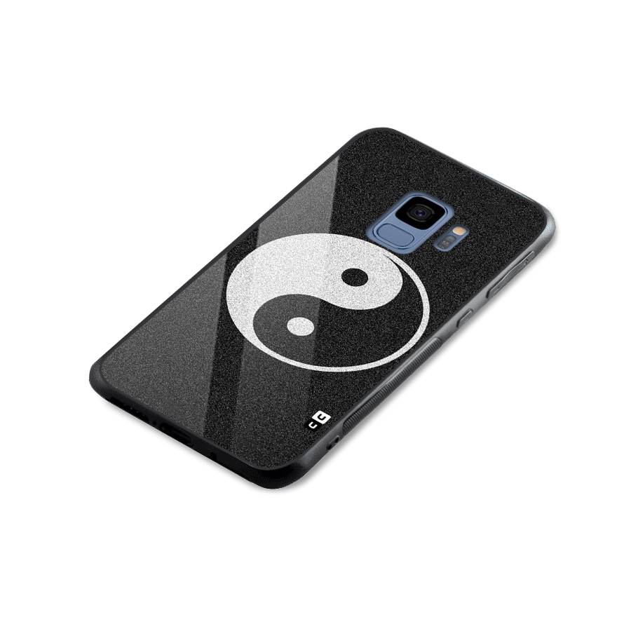 Peace Disorted Glass Back Case for Galaxy S9