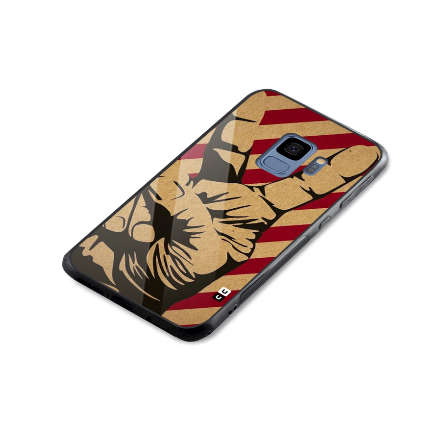 Peace Stripes Glass Back Case for Galaxy S9