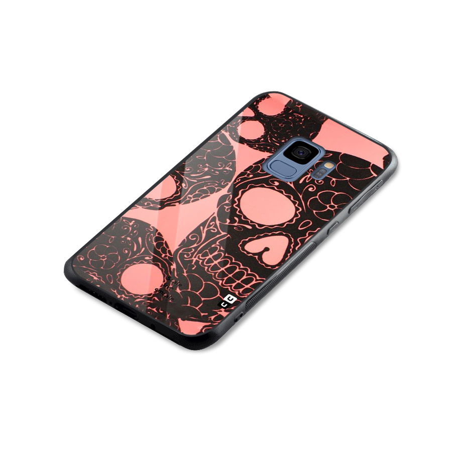 Pink Head Glass Back Case for Galaxy S9