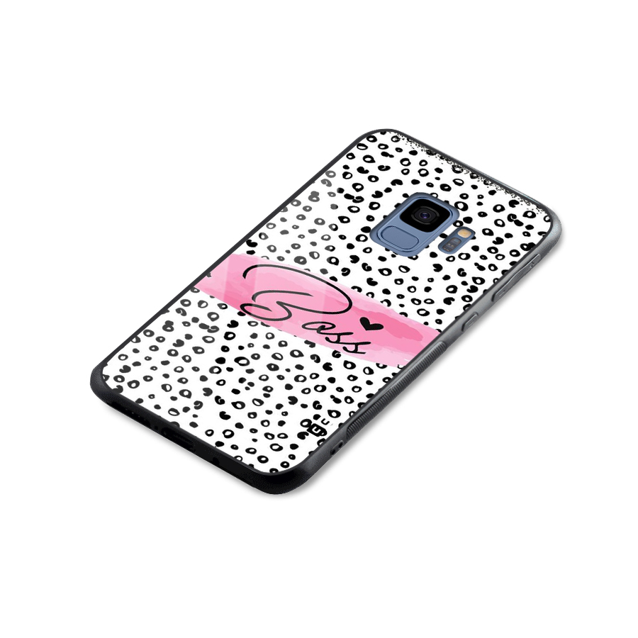 Polka Boss Glass Back Case for Galaxy S9